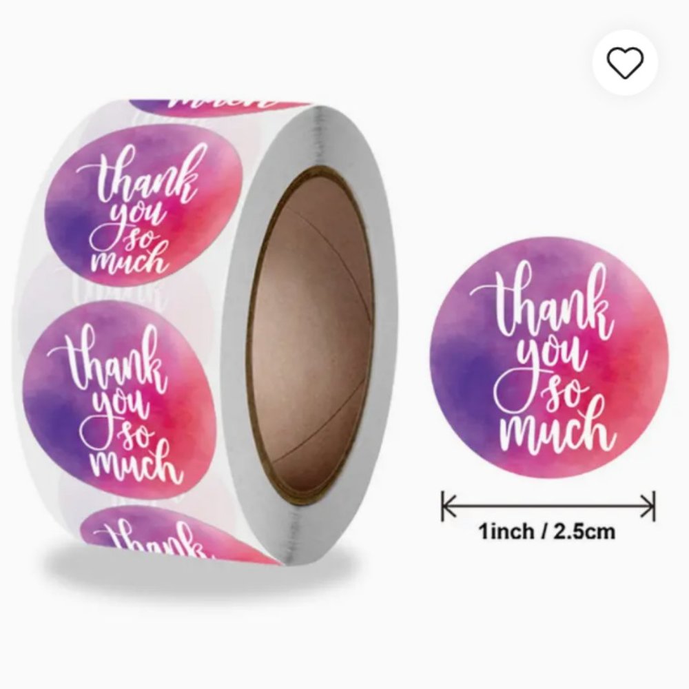 Thank You Stickers - 500 pcs - NWT